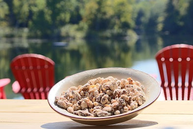 Maple sugar coated nuts